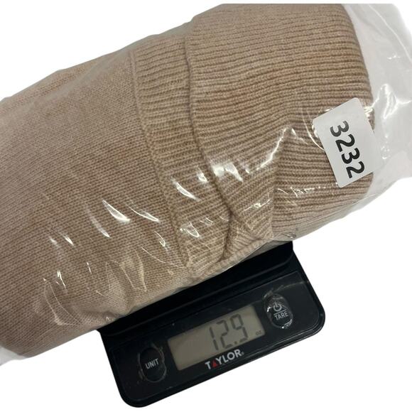 Paige Revolve Sweater Womens Large Tan Camel Off Shoulder Foldover Wool Pullover - Picture 13 of 13